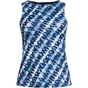Land’s End Plus Modest high neck tankini navy white bias tie dye Various Sizes
